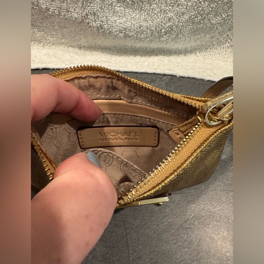 Michael Kors Gold MK Wristlet - Picture 3 of 7